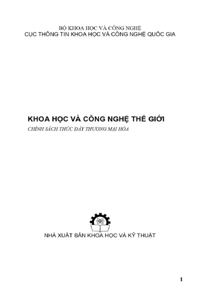 2012: Khoa học và công nghệ thế giới - Chính sách thúc đẩy thương mại hóa