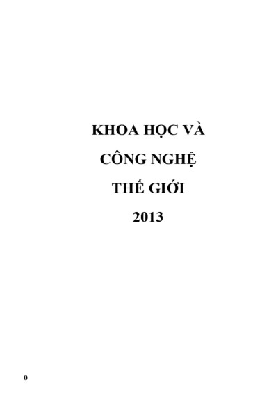 2013: Khoa học và công nghệ thế giới