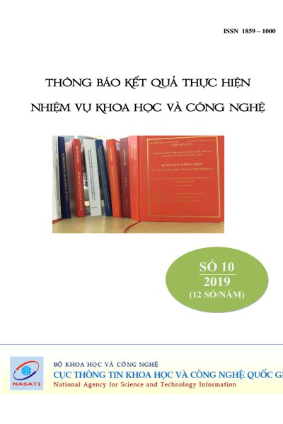 Thông báo kết quả thực hiện nhiệm vụ khoa học và công nghệ số 10 năm 2019