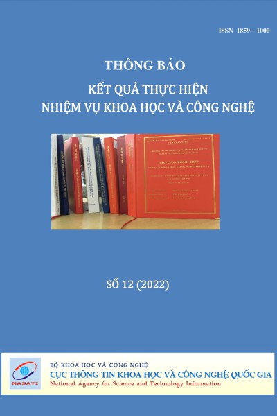 Thông báo kết quả thực hiện nhiệm vụ khoa học và công nghệ số 12 năm 2021