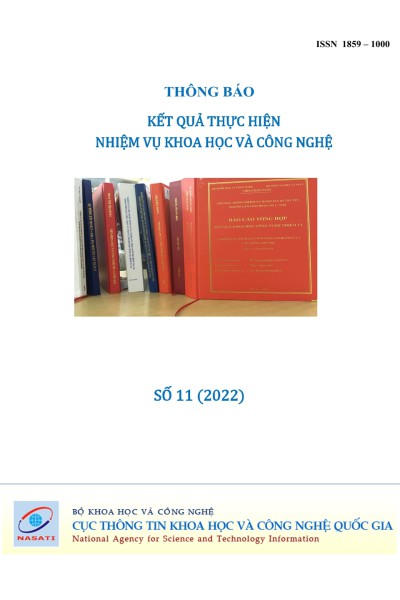 Thông báo kết quả thực hiện nhiệm vụ khoa học và công nghệ số 11 năm 2022