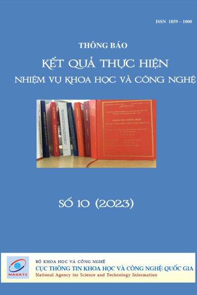 Thông báo kết quả thực hiện nhiệm vụ khoa học và công nghệ số 10 năm 2023