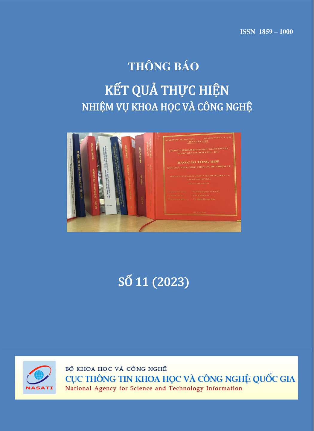 Thông báo kết quả thực hiện nhiệm vụ khoa học và công nghệ số 11 năm 2023