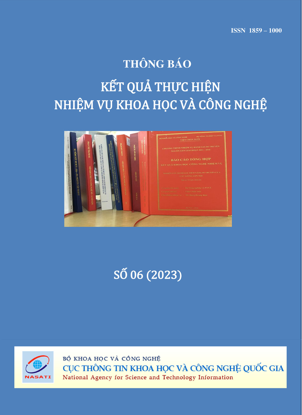 Thông báo kết quả thực hiện nhiệm vụ khoa học và công nghệ số 6 năm 2023