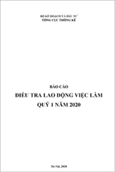 Báo cáo Lao động việc làm Quý 1 năm 2020