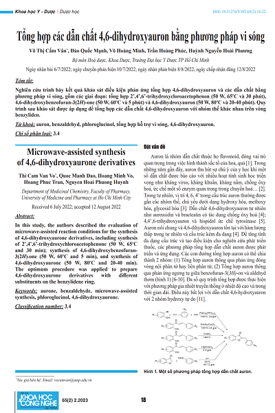 Tổng hợp các dẫn chất 4,6-dihydroxyauron bằng phương pháp vi sóng