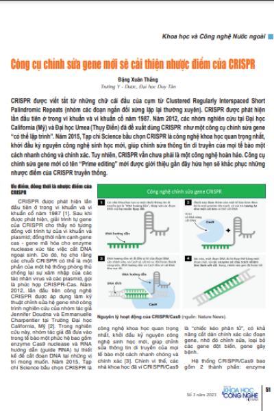 Công cụ chỉnh sửa gene mới sẽ cải thiện nhược điểm của CRISPR