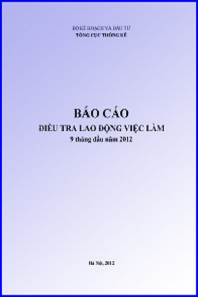 Báo cáo Điều tra lao động việc làm 9 tháng đầu năm 2012